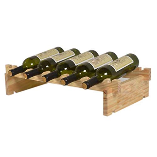 Soporte para botellas de vino de madera maciza miniatura 1