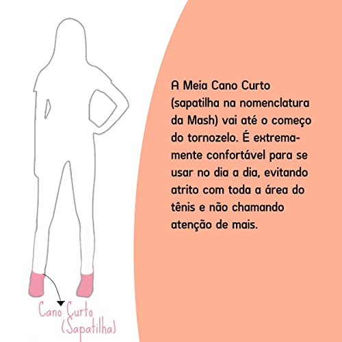 Kit 06 Pares Meias Sapatilha Cano Curto Textura She by Mash