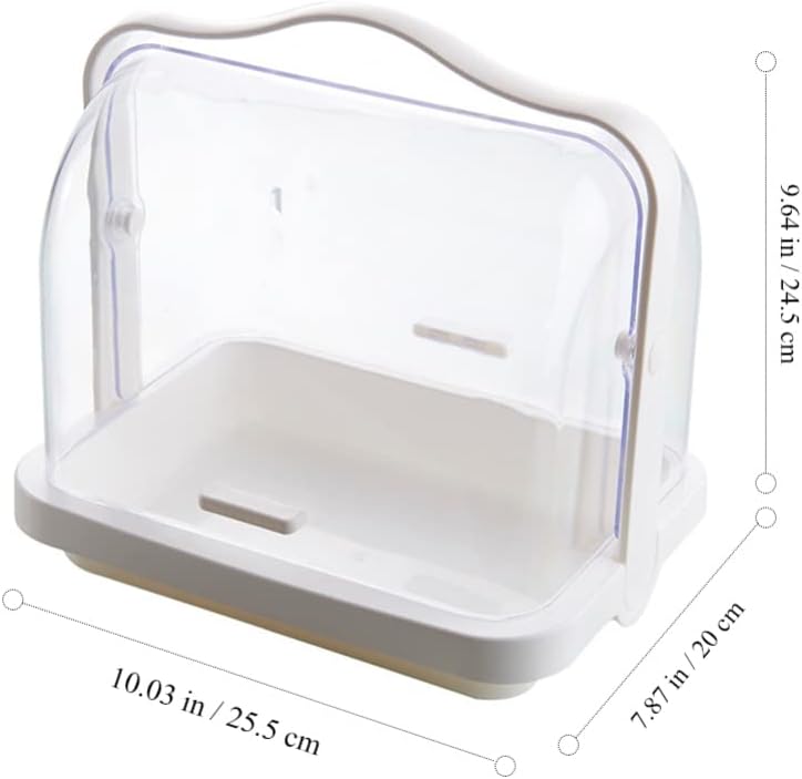 Cabilock Handheld Transparent Dinnerware Organizer Lid Storage Box for Bottles and Cutlery for Home and Travel Use