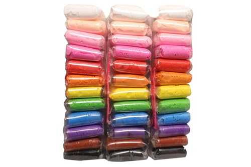 Image of Air Dry Foam Clay, 12 Different Color Fluffy Foam Clay, Non-Toxic Modeling Clay for Kids & Adults - Easy to Mold & Shape, Perfect for Arts, Crafts, Sculpting & DIY Projects (Pack of 36)
