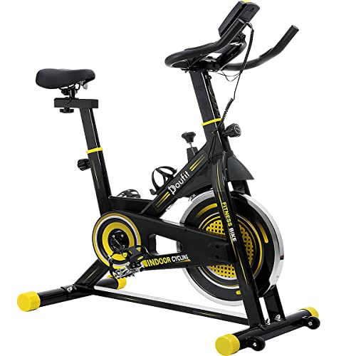 black and yellow spin bike