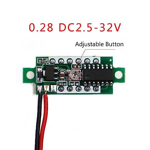 Voltmètre numérique haute précision 0-100V avec écran LED vert