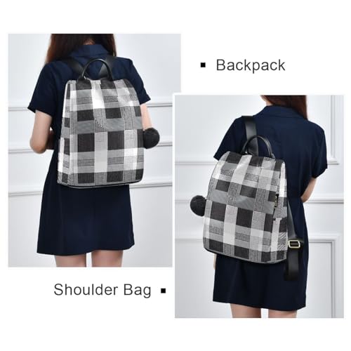 Mochila de viaje antirrobo con pompones para tus escapadas 7