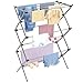 HOMIDEC Clothes Airer,3-Tier Foldable Clothes Drying Rack,Clothes Horse with 11 Thickened Poles Bearing Weight 20kg,Space Saving Clothes Dryer for Indoor Outdoor.Grey（73 * 37 * 115cm）