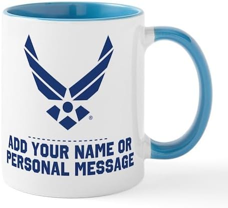 CafePress Custom Personalized PERSONALIZED U.S. Air Force Logo Mugs 11 oz (325 ml) Ceramic Coffee Mug