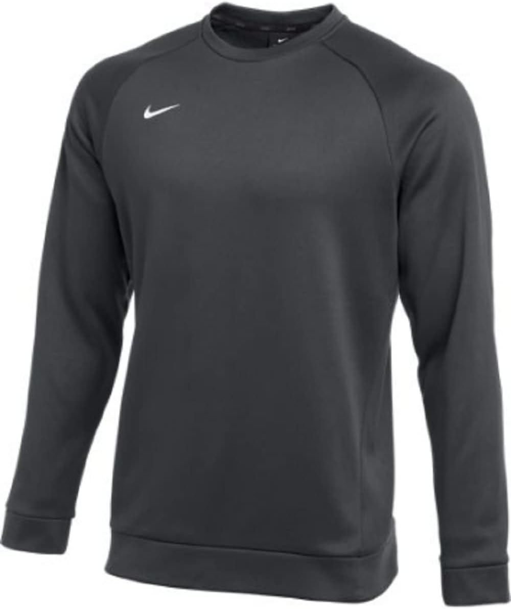 Nike Men's Therma Crew Sweatshirt - Anthracite, Small - Unisex Clothing for Outdoor Enthusiasts