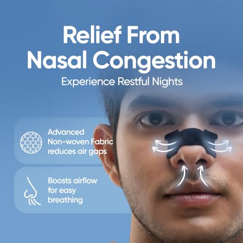Image of Frido Nasal Strips Pro for Easier Breathing, Better Sleep, Drug-Free Congestion Relief & Reduced Snoring, Sweat-Resistant Black Non-Woven Nose Strips with Superior Adhesion, Pack of 30