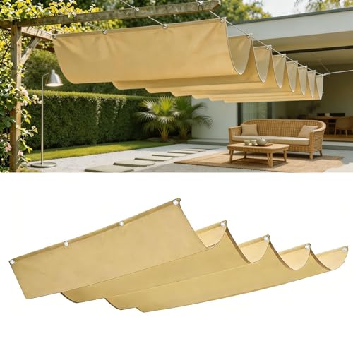 Voile d'ombrage indéchirable imperméable contre le vent rectangulaire 2x5m - 2