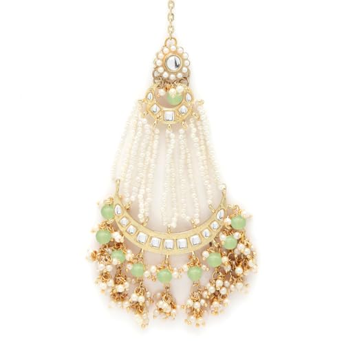 Image of Karatcart Gold Plated Handcrafted Kundan Passa for Women