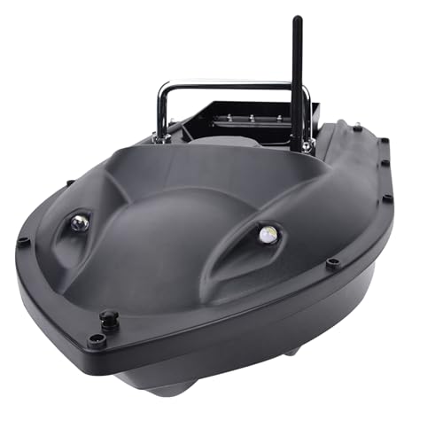 Image of Airshi ABSStainless Steel RC Fish Lure Boat, 3H Standby Time Fish Bait Boat Finder, for Wild Fishing Pool Lake Sea Fishing (Black)