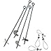 ShelterLogic ShelterAuger 4-Piece 30-Inch Reusable Heavy Duty Steel Earth Auger Anchor Kit with 4 Clamp-on Wire Tie-Downs for Anchoring Shelters, Canopies, and Instant Garages, Silver