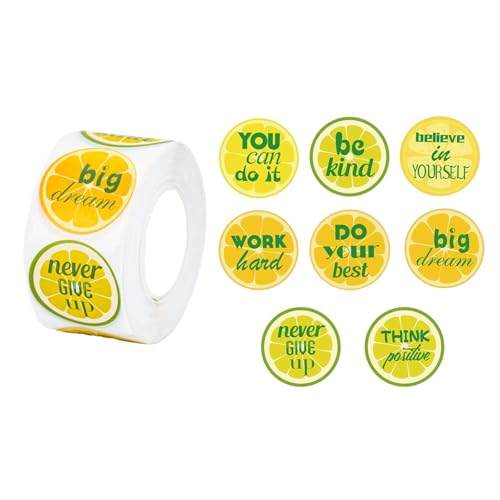 Autocollants de motivation citron x1000 pour colis et fêtes
