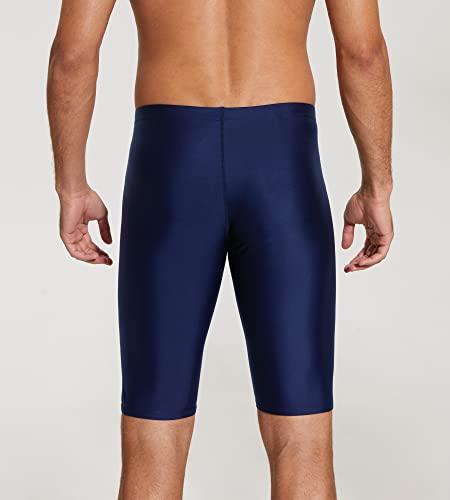 Devoropa Men's Swim Jammers Athletic Swimwear Racing Training Swimsuit Upf 50+ Swimming Lap Shorts Quick Dry Bathing Suit Navy L #TOP2