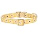 YUDOTE Hundehalsband aus weichem Cord mit Jacquard-Band, Hochwertig Gemustert Blumenmuster für Kleine Hunde den täglichen Gebrauch, Gelb