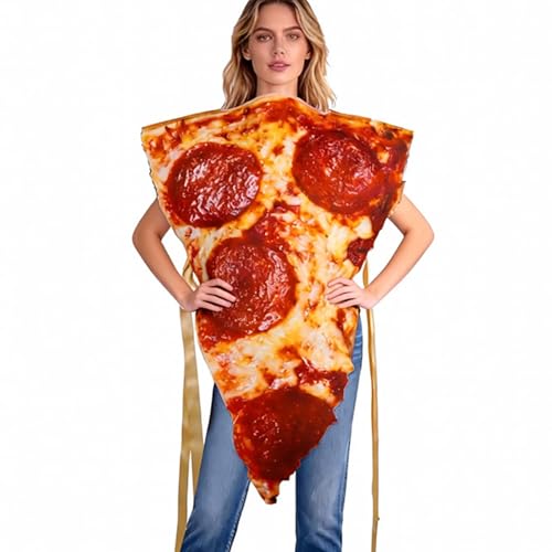 Costume de pizza en tissu doux accessoire de déguisement amusant