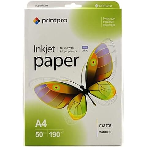 Colorway PrintPro Matt Photo Paper 50 Sheets DIN A4 190 g/m² Instant Dry Waterproof for All Inkjet Printers Cover