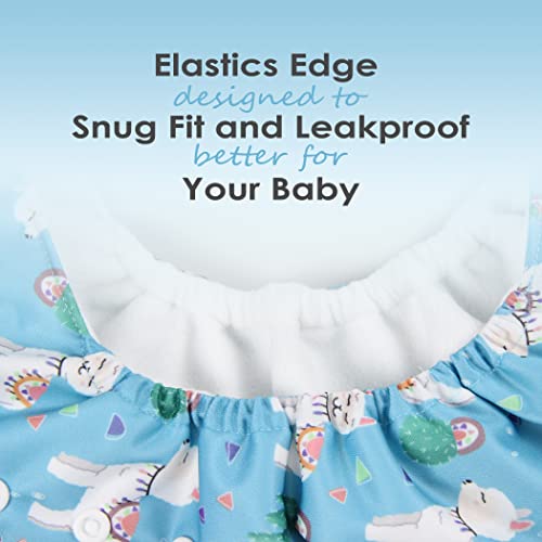image for wegreeco Cloth Diapers 5 Pack with 5 Inserts, Washable Cloth Diapers f