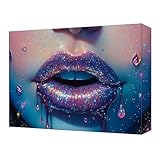 セクシー 唇 ペイントバイナンバー 数字油絵 キット キャンバス Paint by Numbers for Adults DIY アクリル絵の具 数字 初心者向け ペイントバイナンバーキット 女性へのギフト 手工绘画 ホームウォールデコレーション 60x80cm (フレームレス) T-910