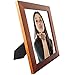 SpoiledHippo 8x10 Brown Wood Picture Frame (2 Pack) with Mat for 5x7 Photos - Wall or Table Top or Desk - Hanging or Standing