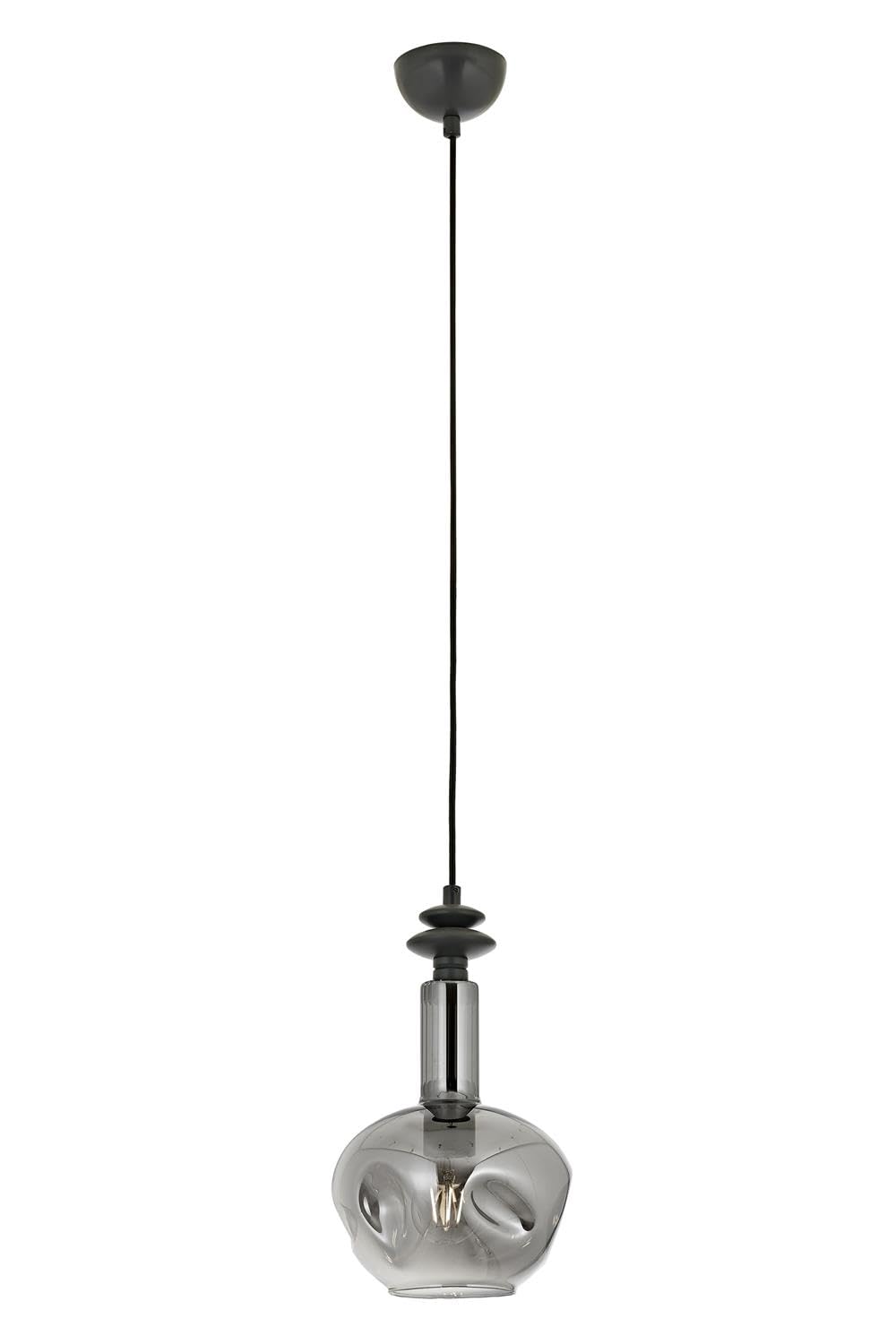 Avonni AV-60404-1GR Siyah Kaplama Modern Avize E27 Metal Cam 20cm