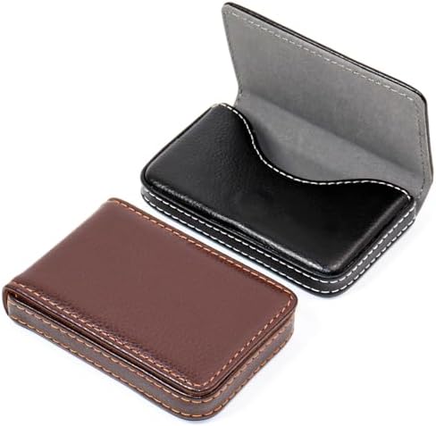 Credit Card Holder For Men Women Business Card Holder Case PATIKIL Business Card Holder, PU Leather Business Card Pocket Slim Name Card Wallet With Magnetic Shut For Office Credit Card ID Organization