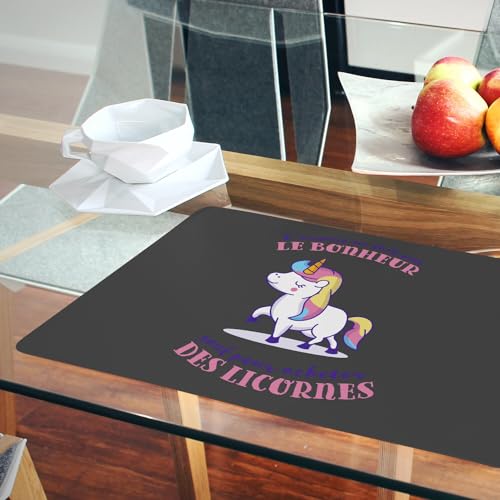 Set de table liège licorne humour idée cadeau crémaillère originale