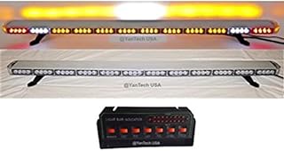 60" Amber Clear Super Bright LED Light Bar 102 LEDs Flashing Warning Tow Truck Wrecker Police Snow Plow with Cargo Lights and Tail/Brake/Turn Signal Lights