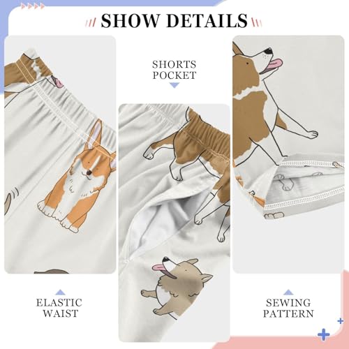 Boys' Pants Cute Cartoon Dog Long Bottoms Jogger Pants Elastic Waist Trousers with Pockets S-XL4