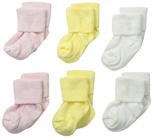 Image of Jefferies Socks Baby Newborn Turn Cuff Bootie 6 Pair Pack