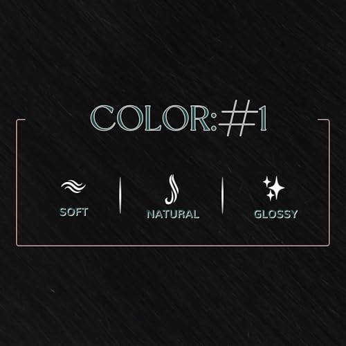 Image of Easyouth Human Hair Weft Extensions Black Straight Hair Extensions Sew in Natural Black Sew in Weft Hair Extension Human Hair for All Day Wear 20 Inch 100G