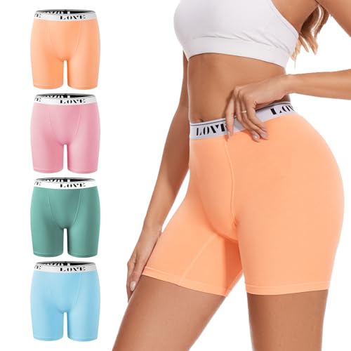 Womens Boxer Briefs High Waisted Modal Boy Shorts Underwear