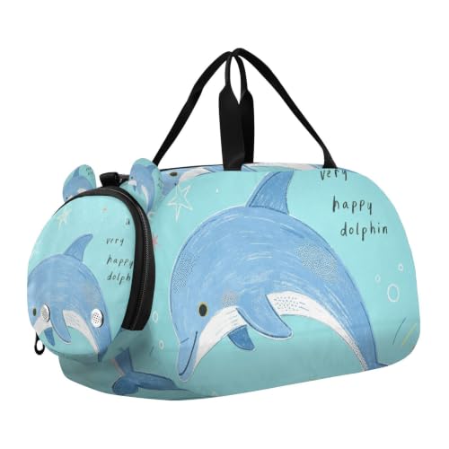 Bolsa de deporte para niños ideal para natación, playa y piscina con delfín