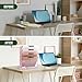 EASEPRES 6 Tier Mesh Hanging Wall File Organizer, Desk Vertical Mail Paper Document Folder Holder Rack with Bottom Tray and Nametag Label for Office Home School, Pink