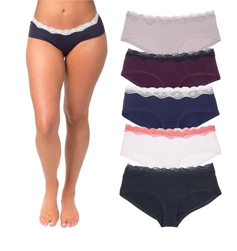 Emprella Cotton Underwear for Women, Seamless Women's Underwear Pack, Cheeky Hipster Panties