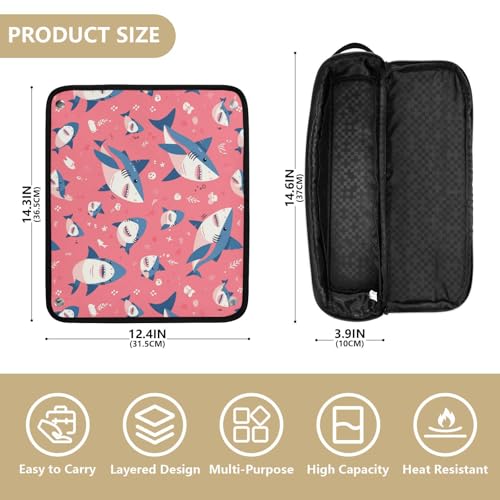Bolsa de viaje rosa para plancha y accesorios con protección térmica miniatura 4