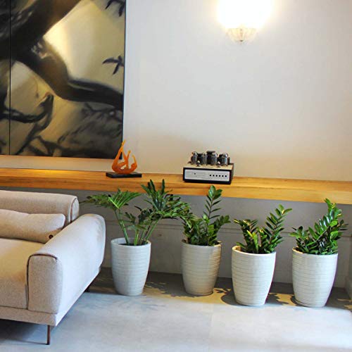 Vasart Relevo Vaso de Flores, Antique Branco, 39x49cm