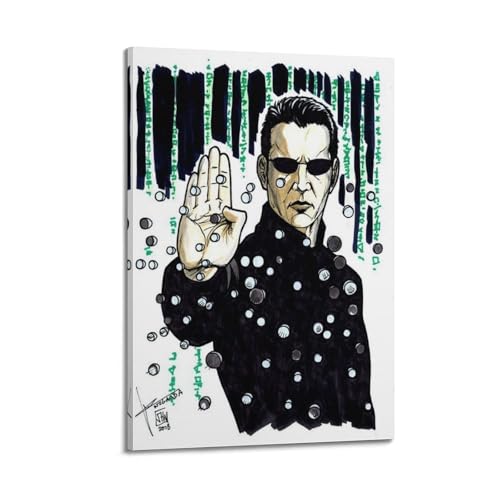 ISADRFYC Póster decorativo de la película The Matrix, lienzo para pared e impresión artística moderna para decoración de dormitorio familiar, 60 x 90 cm