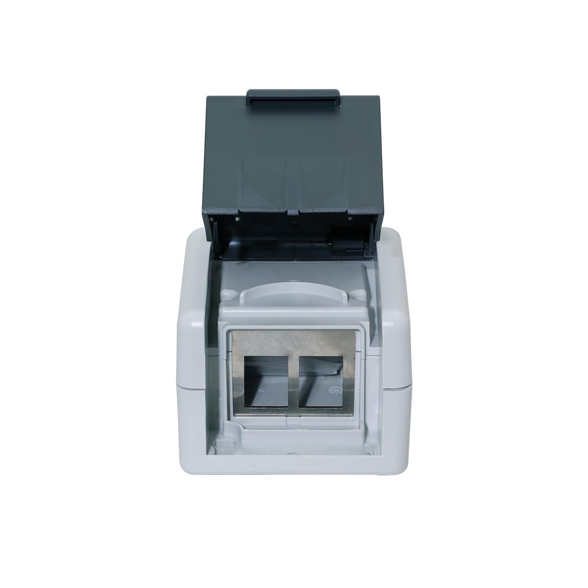 LogiLink Outdoor puszka natynkowa z pokrywą na zawiasach, do 2 x RJ45 CAT. 6A Keystone, ochrona IP44
