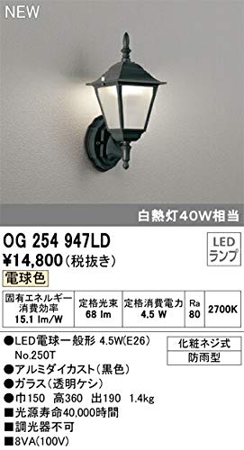 Amazon.co.jp: オーデリック/エクステリアライト OG254947LD : DIY 
