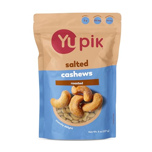 Yupik Roasted Salted Whole Cashews, 8 Oz, Gluten-Free, Kosher, Crunchy