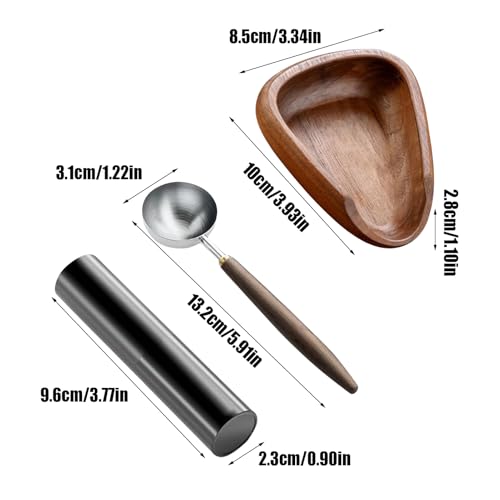 Dosificador para café contenedor de madera con cuchara y spray RDT 6
