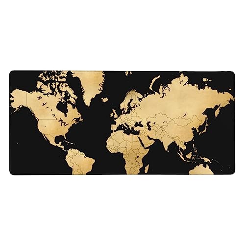 Grand tapis de souris de jeu vintage carte du monde pour passionnés