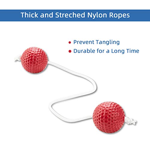 Apudarmis Ladder Bolas Balls, 6 Pack Real Golf Tossing Ball Replacement For Ladder Toss Game - Outdoor Lawn Yard Beach Game For Kids Adults Family (3 Red + 3 Blue) #TOP2