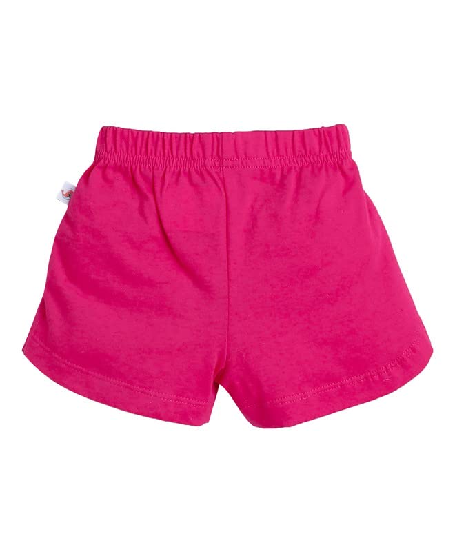 Image of BUMZEE Navy & Pink Girls Half Sleeves T-Shirt & Short Set