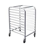 10 Full-Size Mobile Bun Pan Rack