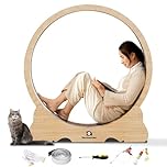Naviconvex Cat Wheel, 45" L Large Cats Exercise Running Wheel, Cat Treadmill for Indoor Cats