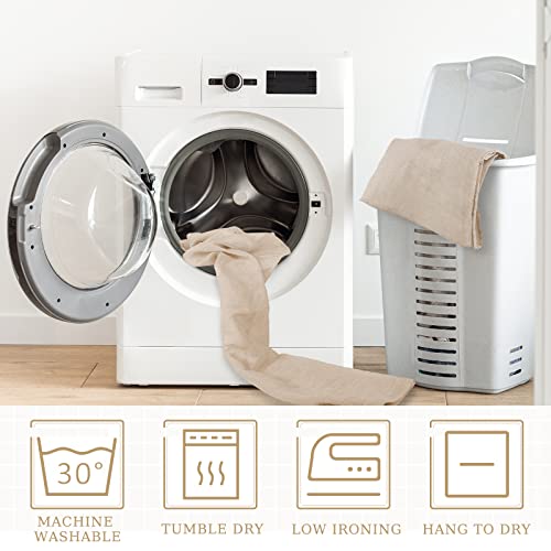 Moukeren 2 Pcs Natural Linen Blended Door Curtain Privacy French Door Curtain 26X68'' Tie Up Light Filtering Window Door Curtain Insulated Tricia Door Blinds Drapes For Patio Door Doorway Glass #TOP3