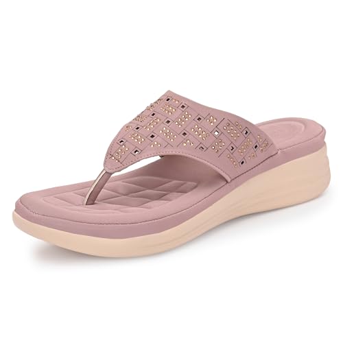 Image of Centrino Women's Sandals | Stylish Slip-On Sandals|Elegant & Trendy Design | Slippers /Flip-Flops|Fashionable Casual & Stylish|Lightweight & Breathable|Outdoor Casual Chappals for Ladies & Girls(9320)