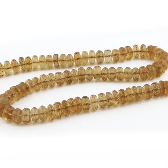 Beer Quartz Faceted Roundelles LKBEADS perles rondelles 8.5-10mm pour création bijoux SB1471
