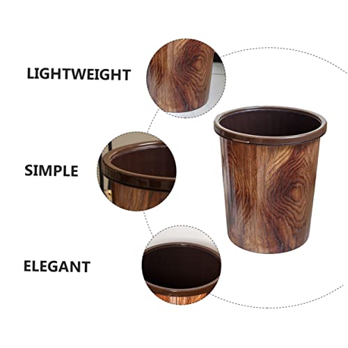 Caneca de basura rectangular para cocina color marrón 12L miniatura 4